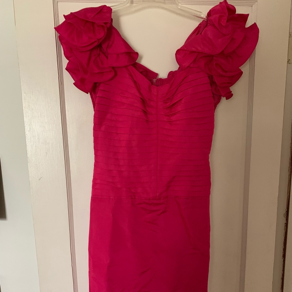 90’s retro fuschia formal party dress size 9-10